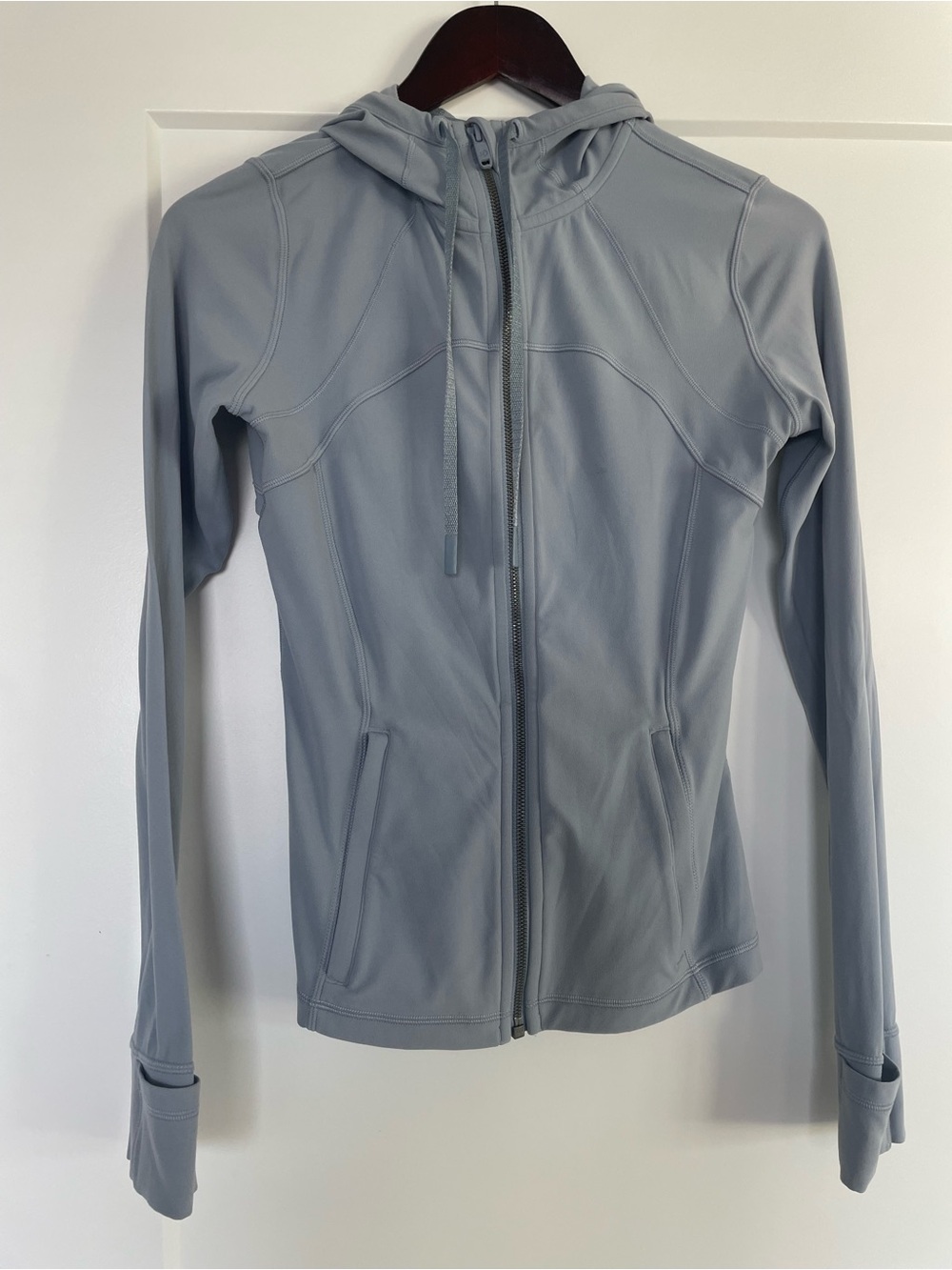 Lululemon athletica Light Gray Hooded Zip-Up Jacket